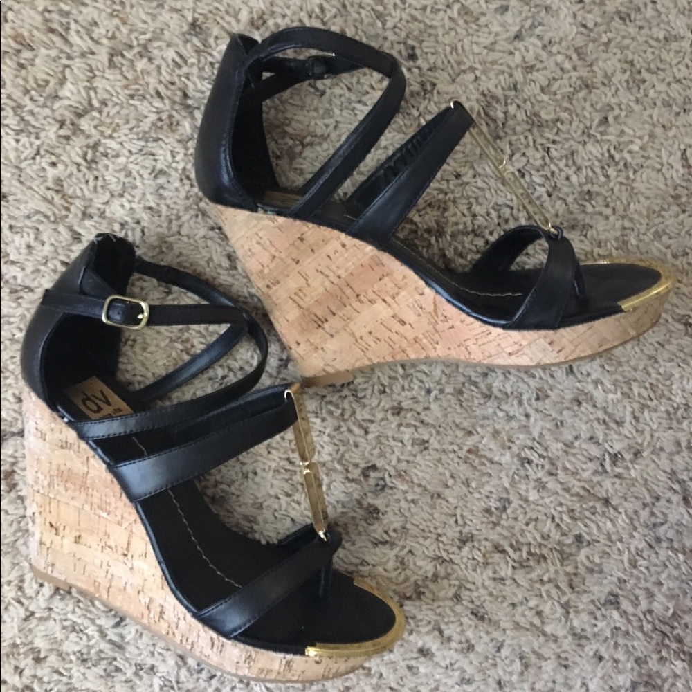 Dolce Vita black wedges size 8
