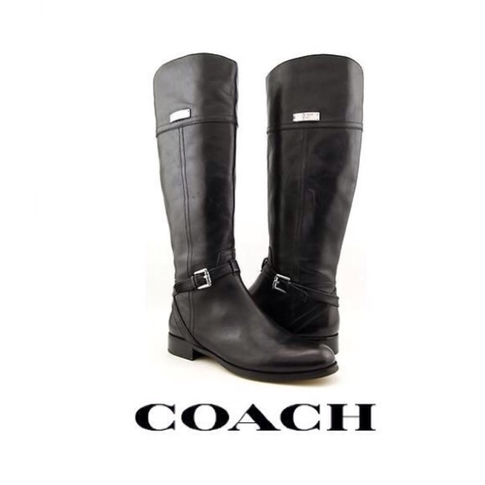 ❤️SOLD❤️ Coach Black Leather Riding Knee Boots