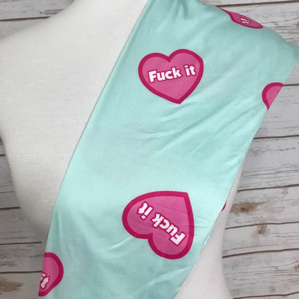 Fuck It Heart Leggings--Butter Soft - Picture 2 of 3