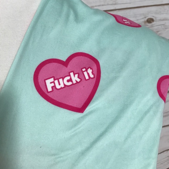 Fuck It Heart Leggings--Butter Soft - Picture 3 of 3