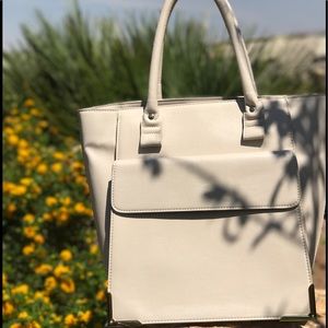 Nude colored, Forever 21 handbag.