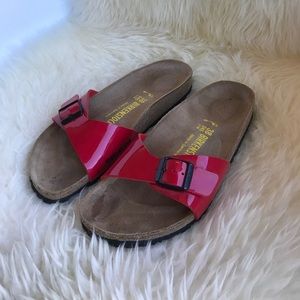 Birkenstock Madrid in cherry red