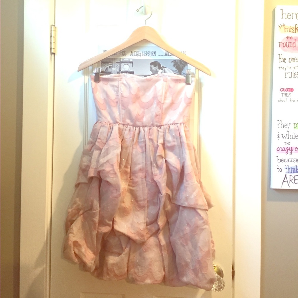 Strapless pink Alice + Olivia mini dress