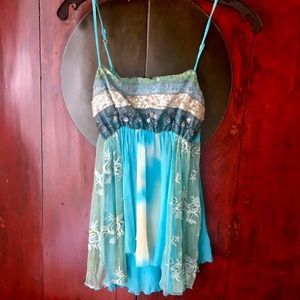 Hale Bob 100% silk spaghetti strap with beading