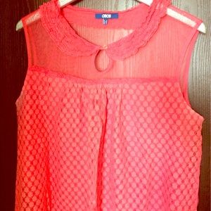 ASOS Curve Girly Sheer Retro Blouse