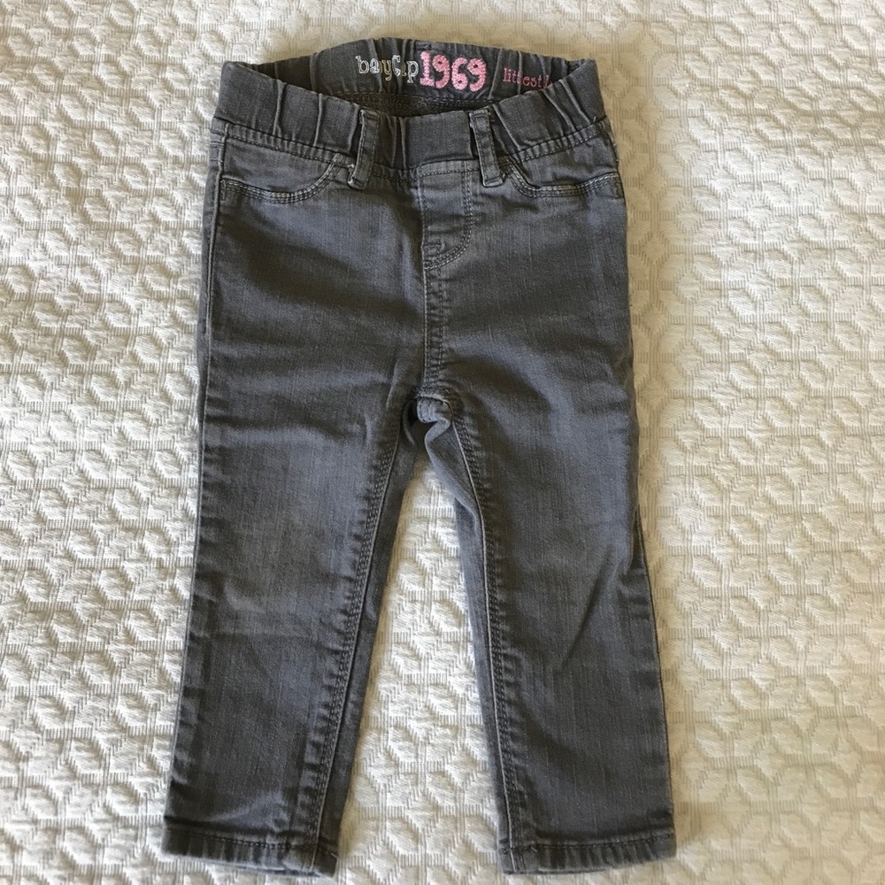 Baby Gap gray jean leggings size 12-18 months
