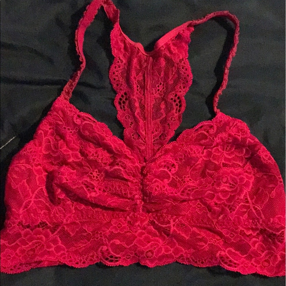 Pink VS lace bralette M
