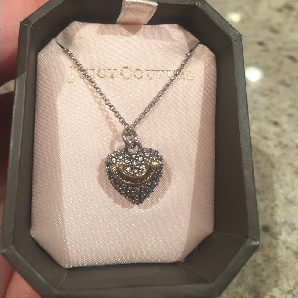Heart pave necklace