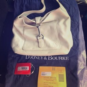 Dooney and Bourke medium lock sack in ivory