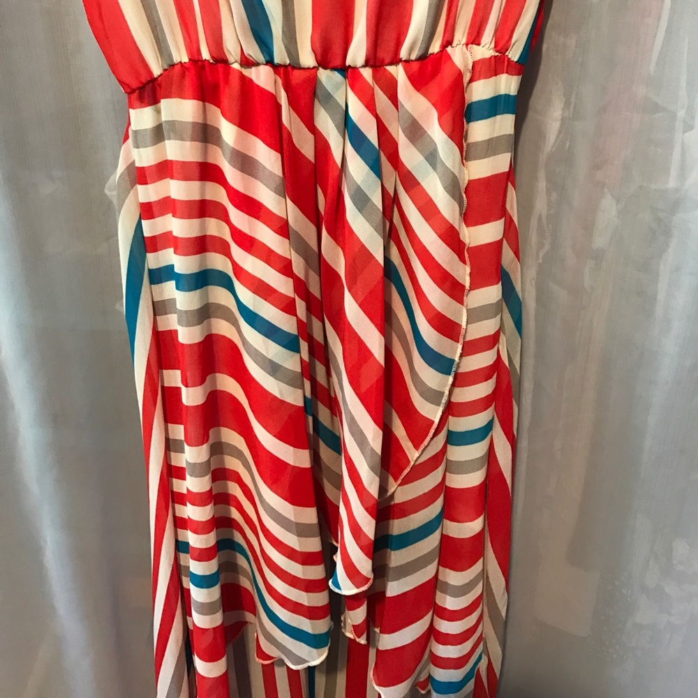 Striped High-Low Dress - Picture 3 of 3