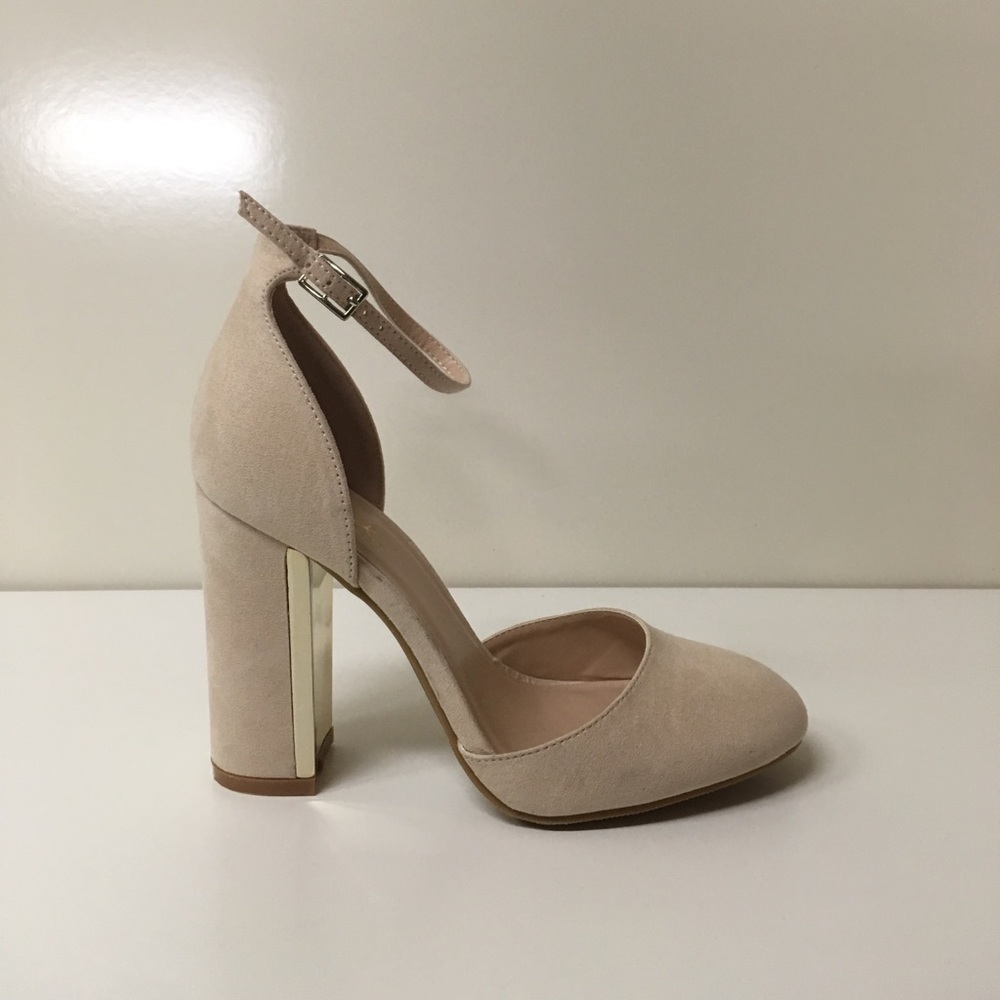 closed-toe ankle strap heels