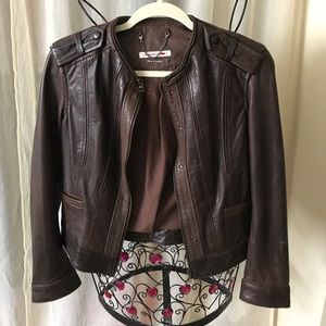 Levi Strauss girls leather bomber jacket