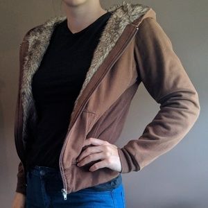 Soft feaux fur hoodie