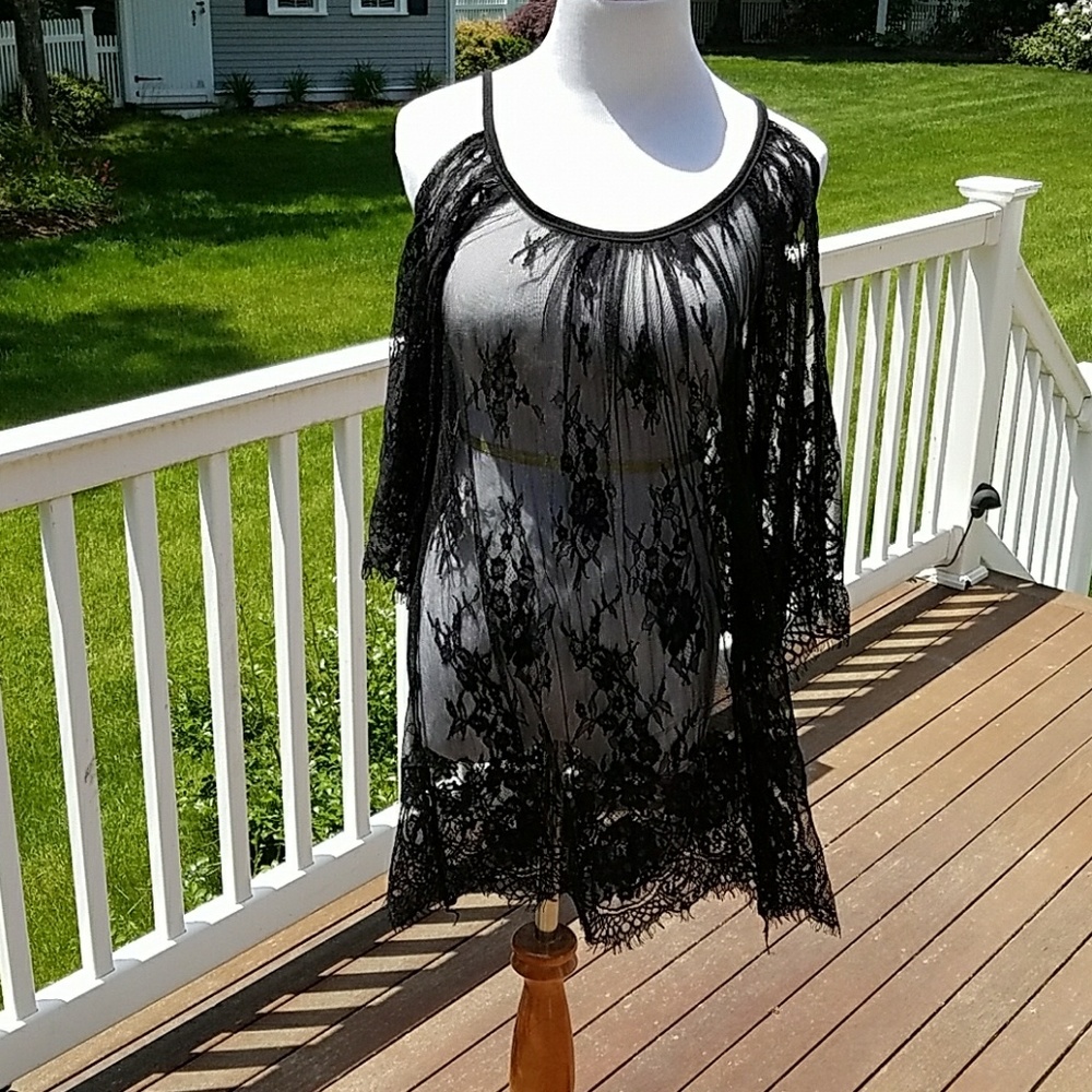 🏝EOS SALE⛱Lace Cold Shoulder Dress/Coverup - Picture 4 of 7