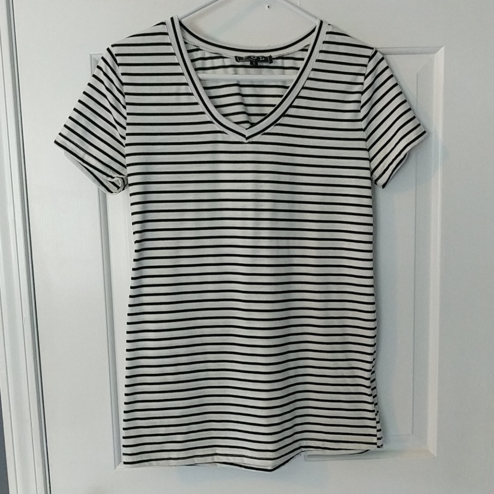 Striped v neck