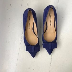 Blue Suede Kitten Heel