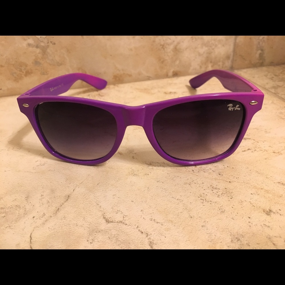 Purple Ray-Ban sunglasses