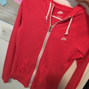 Nike pink zip up