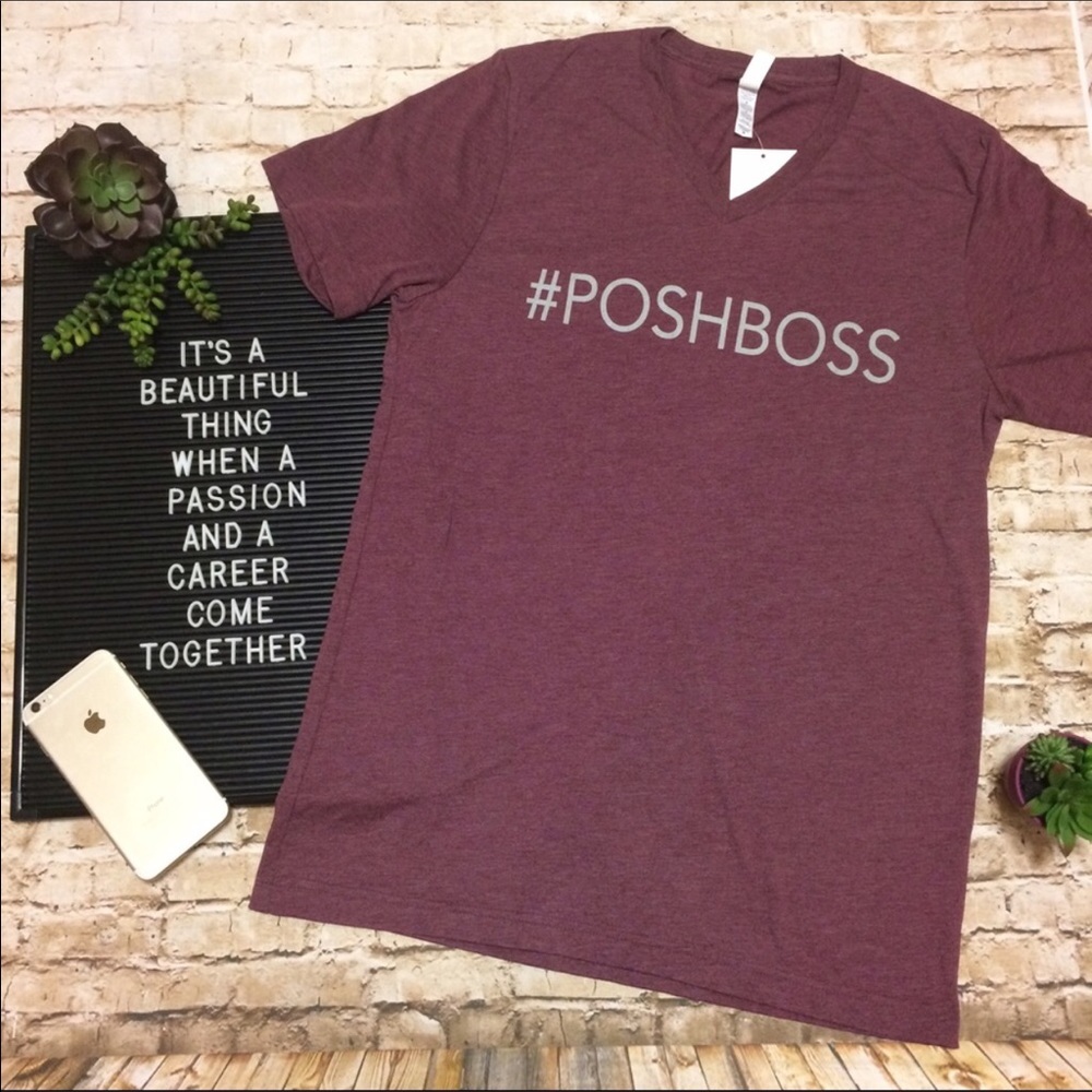 Final Price Drop! #POSHBOSS Soft V-neck T-shirt - Picture 2 of 6