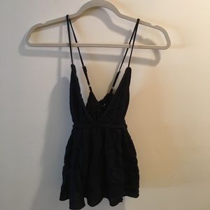 Black summer crop tank Abercrombie & Fitch size xs