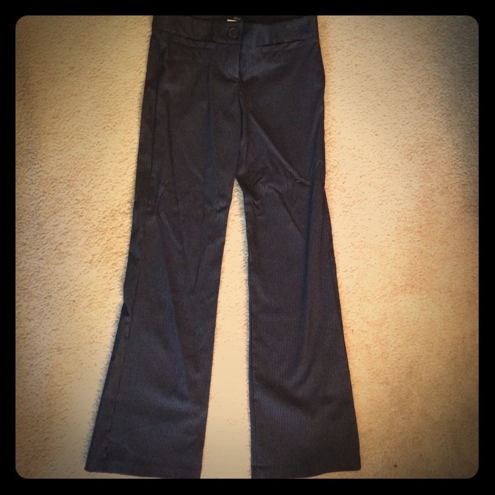 Zinc black pants with thin white stripes