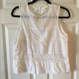 White lace detail Crop Top