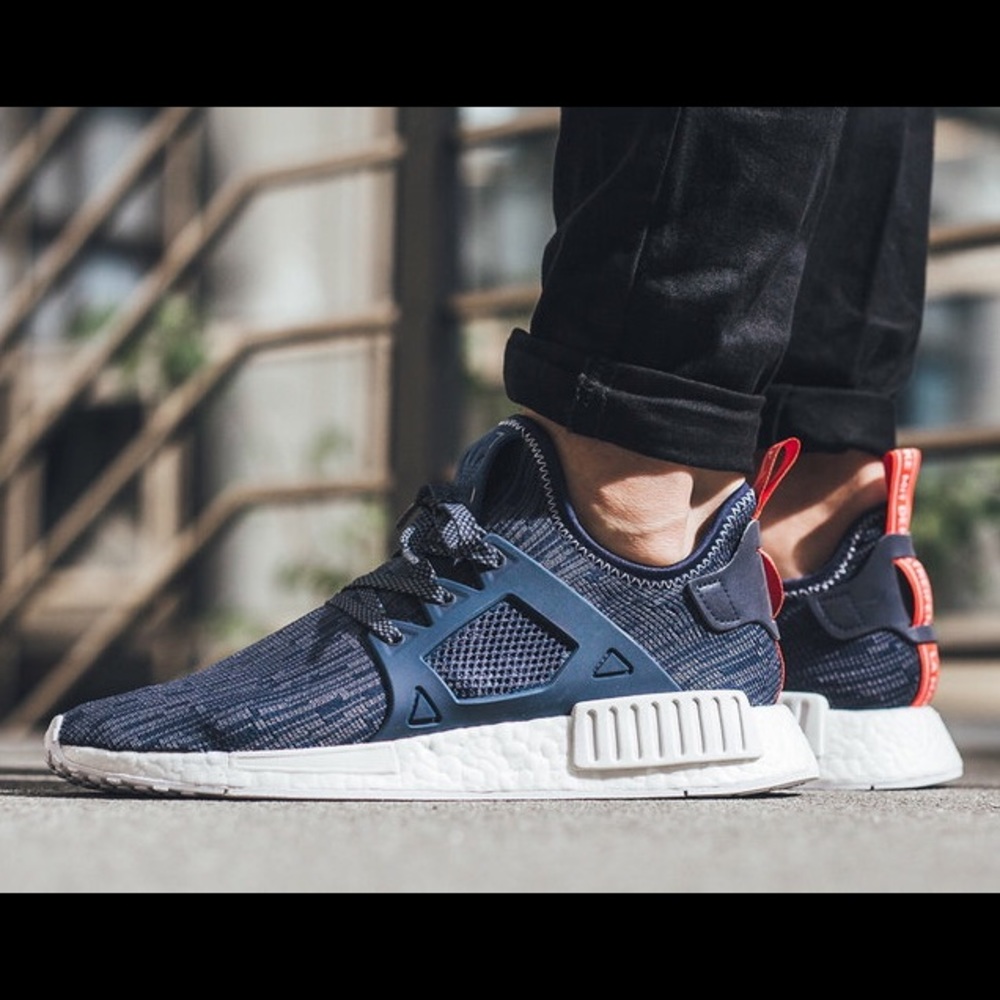 Adidas NMDs XR1s in Unity Blue