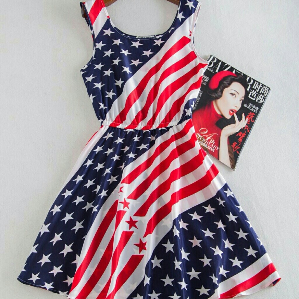 American Flag USA Stars and Stripes Dress New S-XL