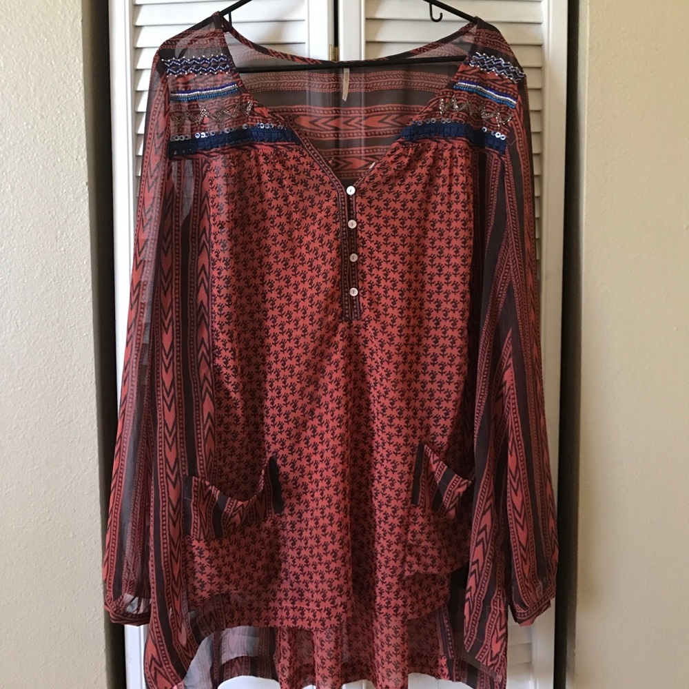 Free People Beaded Tunic