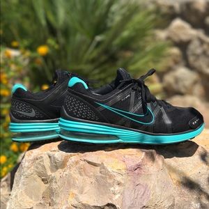 Teal & black Nike running shoes