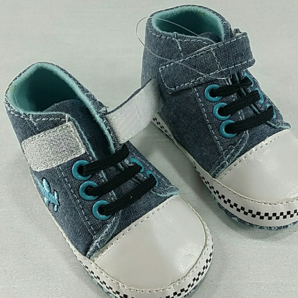 Denim soft bottom infant shoes. kids - Picture 3 of 5