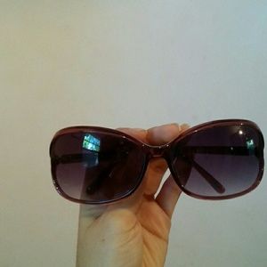 fossil deep purple sun glasses