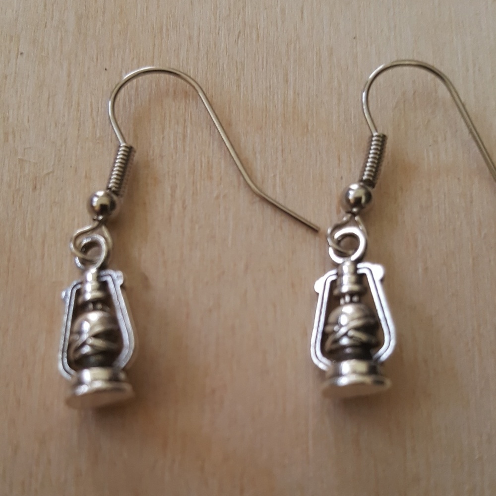 Miniature Lantern Pierced Earrings Camping Outdoor
