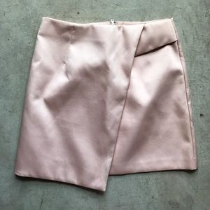 Top shop blush pink asymmetrical skirt