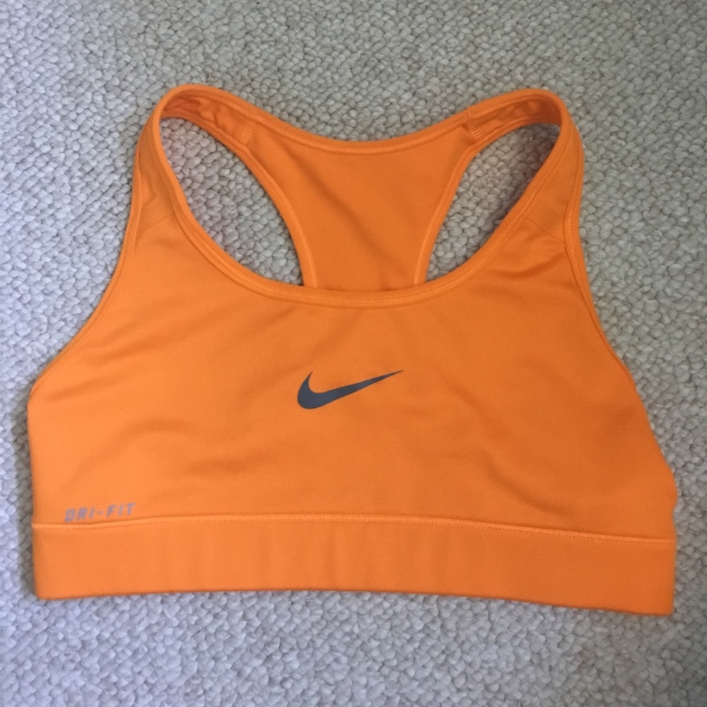 Orange Nike Pro Sports Bra XS