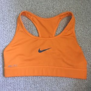 Orange Nike Pro Sports Bra XS