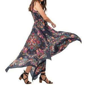 Handkerchief Hem Maxi Dress