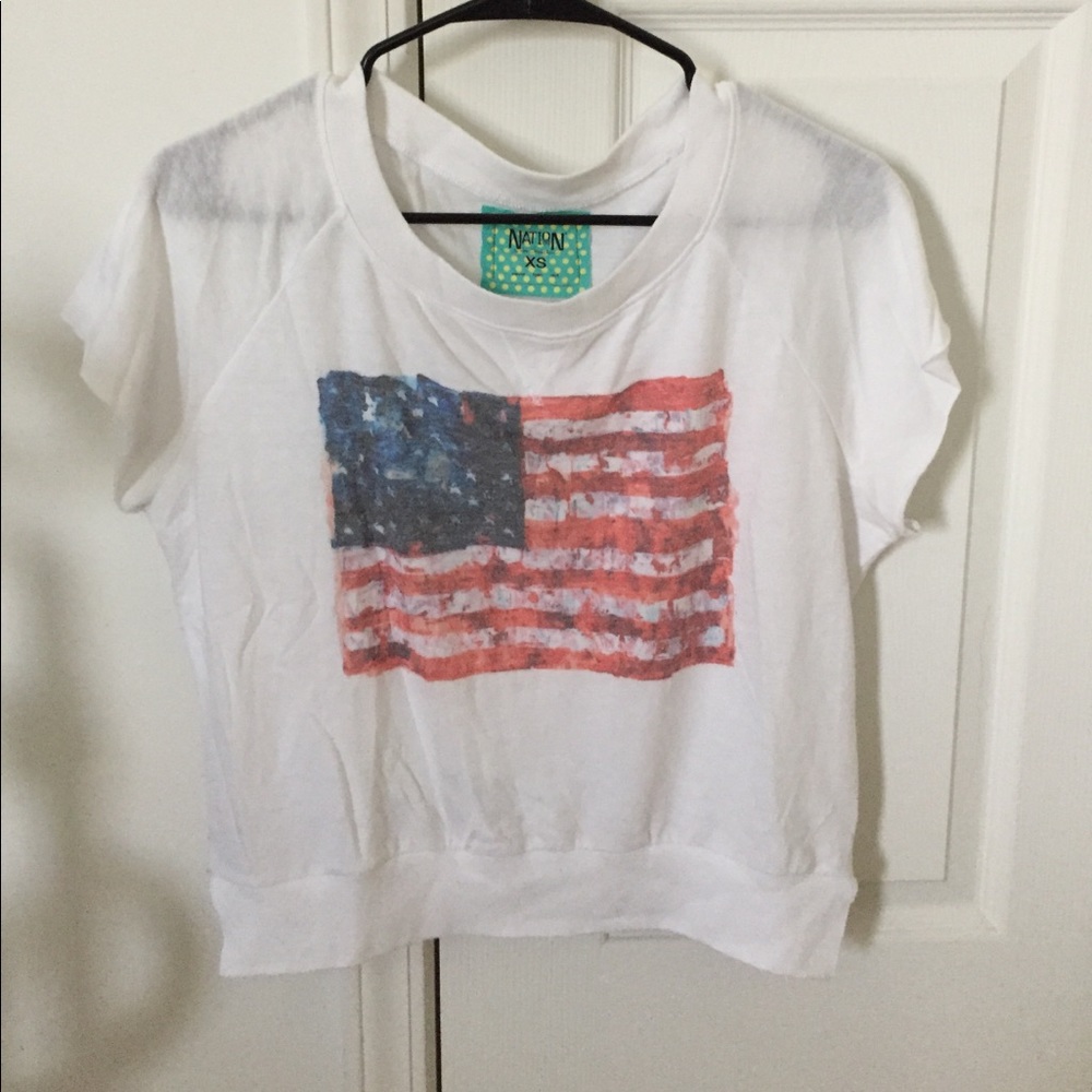 Nation American flag tee