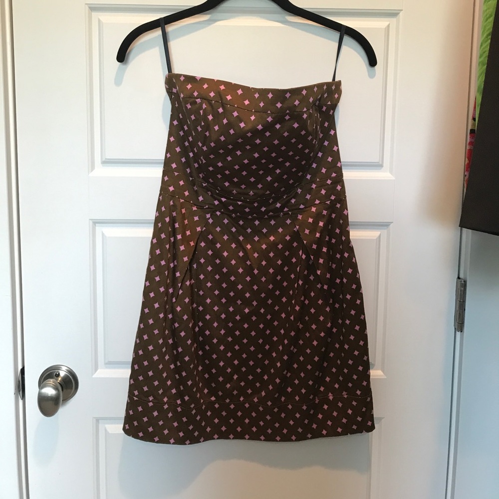 French connection dress, zipper back, strapless