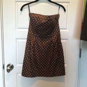 French connection dress, zipper back, strapless