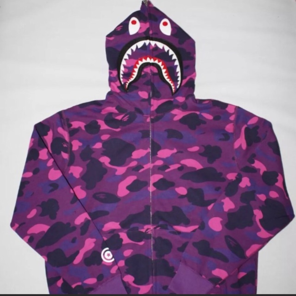 BAPE a bathing ape purple camo XL