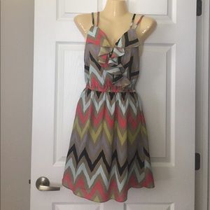 BCBGenaration chevron multi color dress