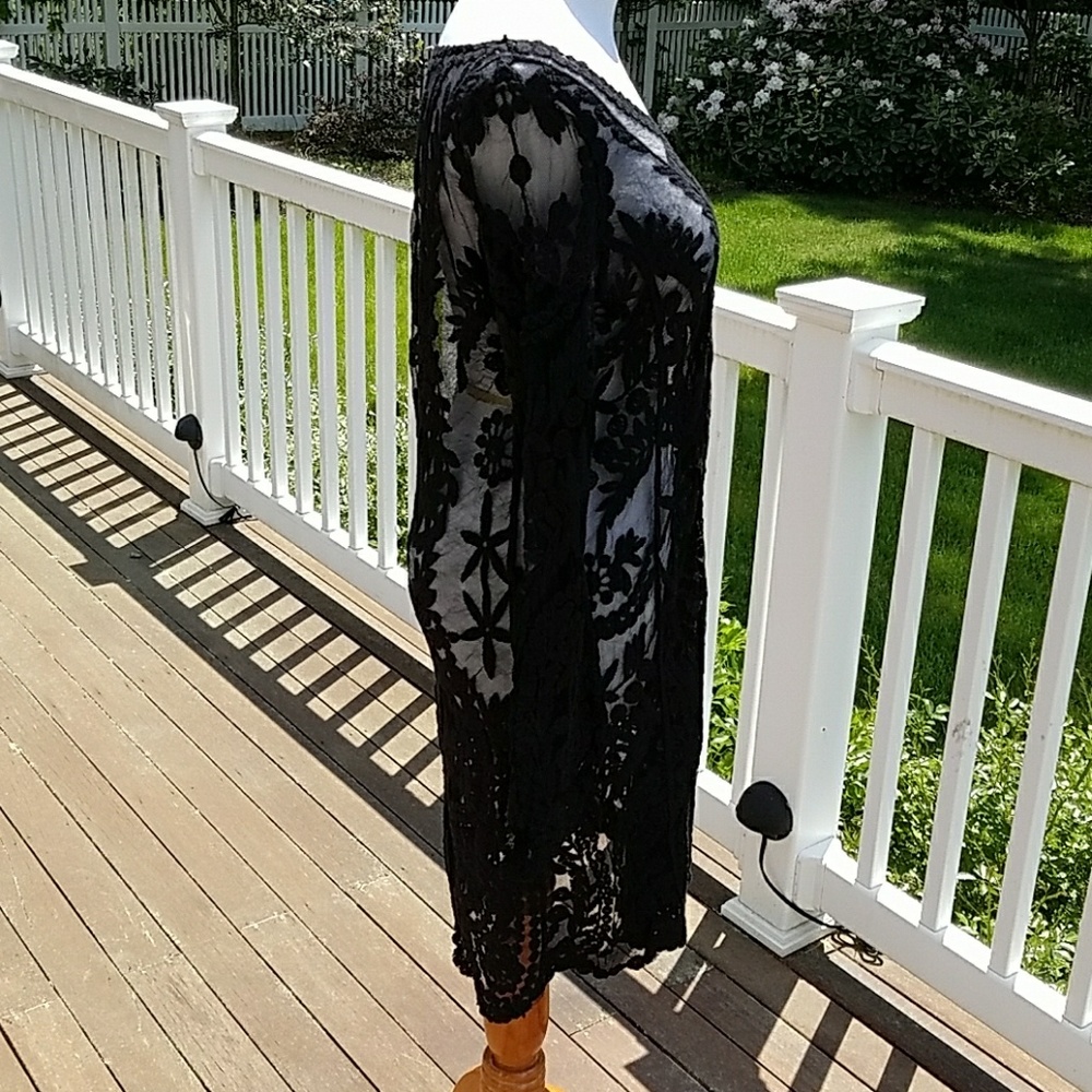 SUPER SALE 🎉Last One!Black Crotcheted Beach Dress - Picture 2 of 5