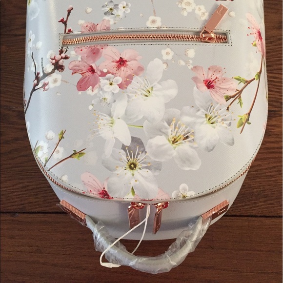 TED BAKER LONDON Flower Floral Leather Backpack - Picture 8 of 8