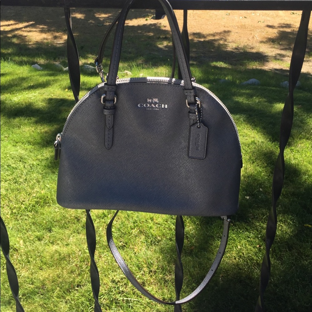 Coach Peyton Leather Mini Cora Domed Satchel