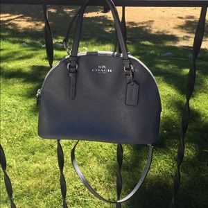 Coach Peyton Leather Mini Cora Domed Satchel