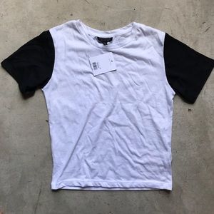 Topshop tee with black sleeves