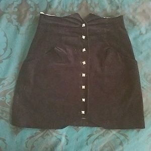 Betsey Johnson Black Velvet Skirt sample size 4