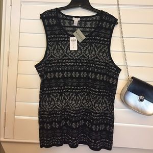 Chico's Sleeveless Sweater Tank, size 3, nwt,