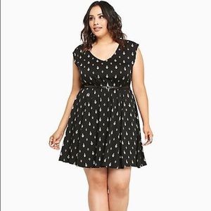 Paisley Print Challis Skater Dress